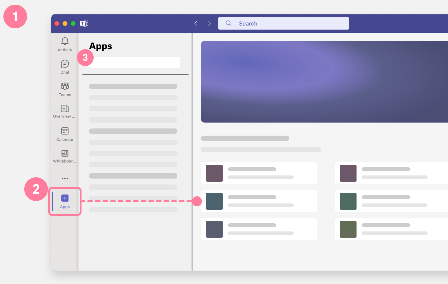 Teams app UI